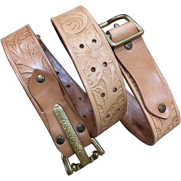 新品未使用W30花柄エンボス加工レザーベルト ダークブラウン ベルト 栃木レザー メンズ 本革 40mm Lサイズ 牛革 黒色 ダーク